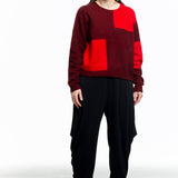 Suzusan ladies cashmere sweater Shibori black white