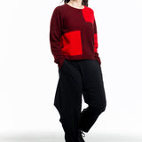 Suzusan ladies cashmere sweater Shibori black white