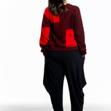Suzusan ladies cashmere sweater Shibori black white