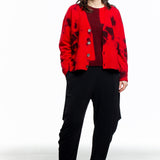 Suzusan ladies cashmere sweater Shibori black white