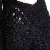 Y's Yohji Yamamoto Avantgarde women's pullover with laces black