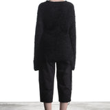 Y's Yohji Yamamoto Avantgarde women's pullover with laces black