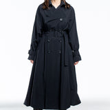 Yohji Yamamoto ladies trench coat black