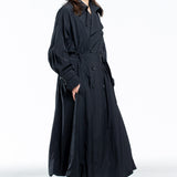 Yohji Yamamoto ladies trench coat black