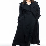 Y's Yohji Yamamoto women's avant-garde coat with belt black