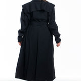Y's Yohji Yamamoto women's avant-garde coat with belt black