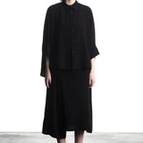 Y's Yohji Yamamoto women's blouse 3/4 sleeve black