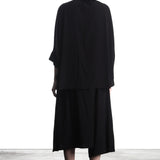 Y's Yohji Yamamoto women's blouse 3/4 sleeve black