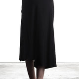 Y's Yohji Yamamoto women's asymmetric wide-leg trouser skirt black