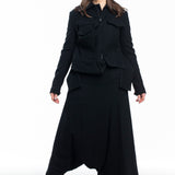 Yohji Yamamoto Damen Avantgarde Biker Jacke schwarz
