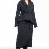 Yohji Yamamoto ladies avant-garde jacket plaid black gray
