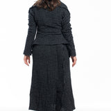 Yohji Yamamoto ladies avant-garde jacket plaid black gray
