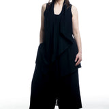 Yohji Yamamoto Women's Vest Black Draped