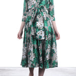 SAMANTHA SUNG Damen Kleid AUDREY mit Print grau grün