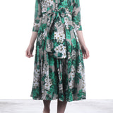SAMANTHA SUNG Damen Kleid AUDREY mit Print grau grün