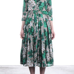 SAMANTHA SUNG Damen Kleid AUDREY mit Print grau grün