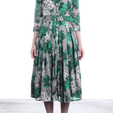 SAMANTHA SUNG Damen Kleid AUDREY mit Print grau grün