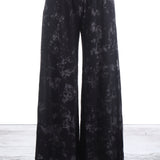 AVANT TOI Damen Hose weit mit elastischem Bund Camouflage schwarz grau