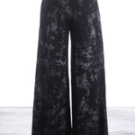 AVANT TOI Damen Hose weit mit elastischem Bund Camouflage schwarz grau