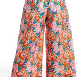 Daniela Gregis Damenhose mit floralem Print in Pink-Grün