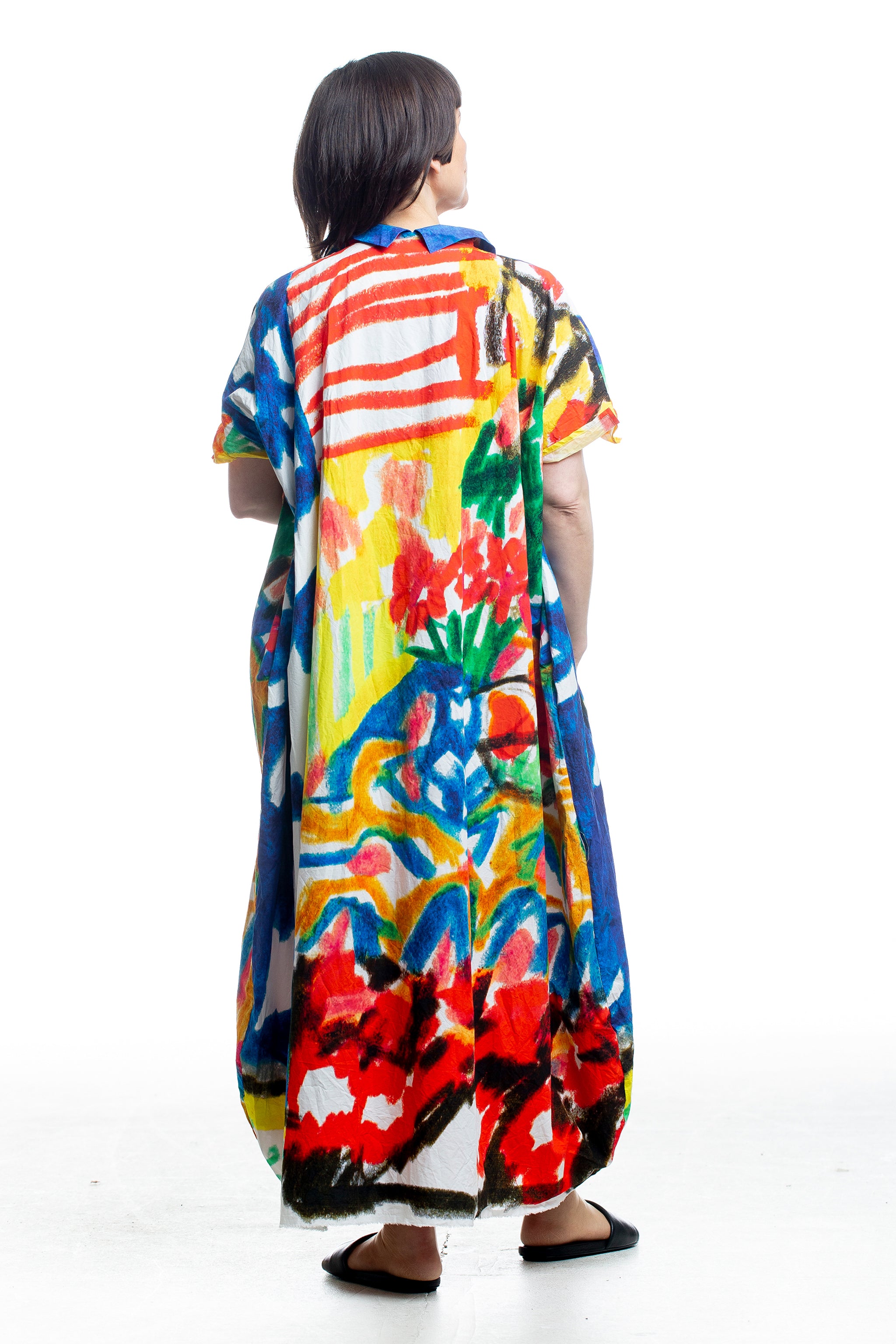 Daniela Gregis Kleid Basilikum Motiv Rückansicht