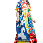 Daniela Gregis Kleid Basilikum Motiv in Bewegung