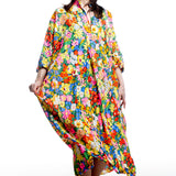 Daniela Gregis Damen Blusenkleid Floral aus Baumwolle