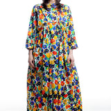 Daniela Gregis women's maxi dress floral made of cotton
