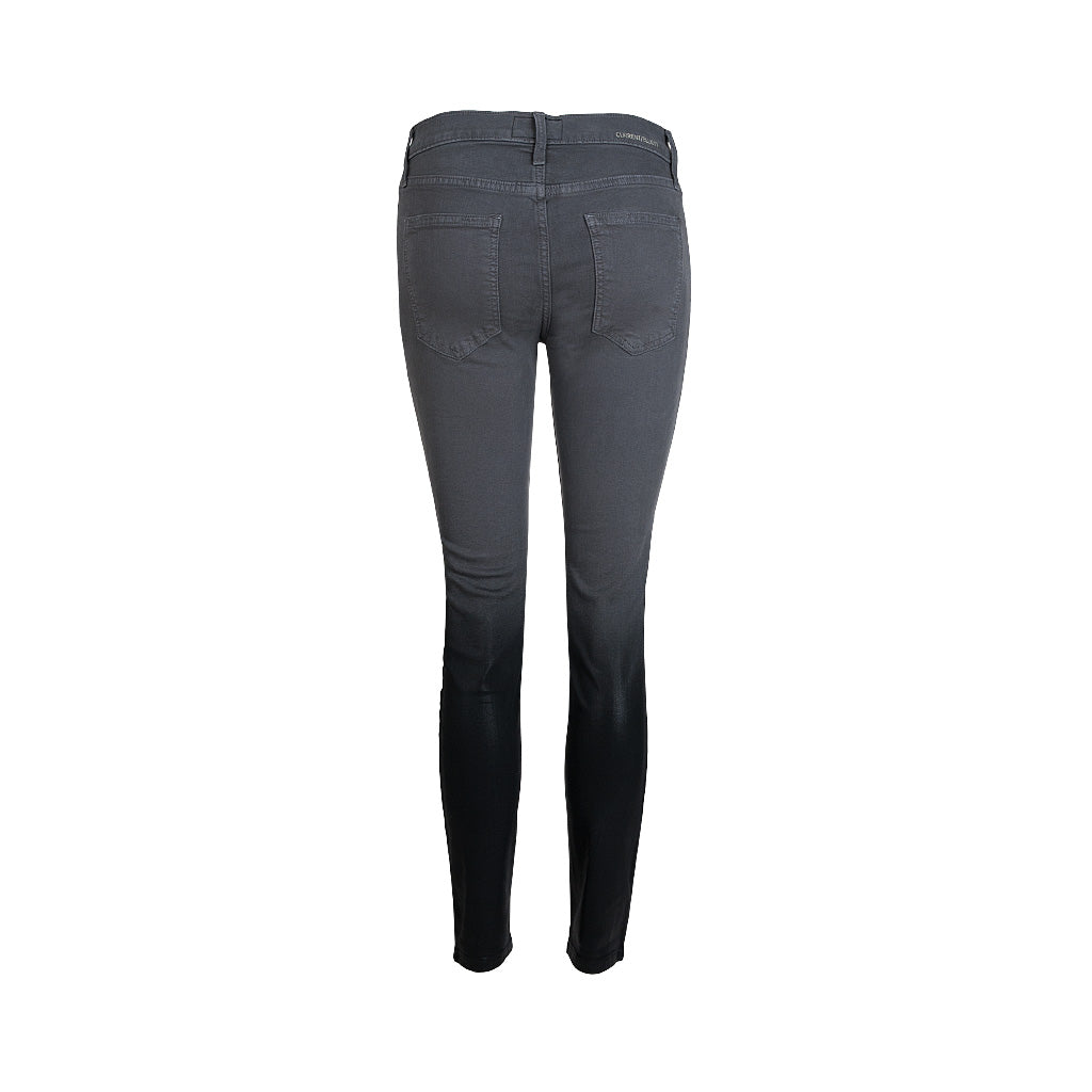 Current Elliott THE SKINNY ombre coated dark castle