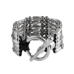MACA Kitzbühel Armband A058 silber und schwarz