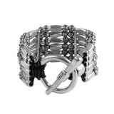 MACA Kitzbühel Armband A058 silber und schwarz