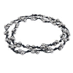 MACA Kitzbühel Halskette K015 silber und schwarz