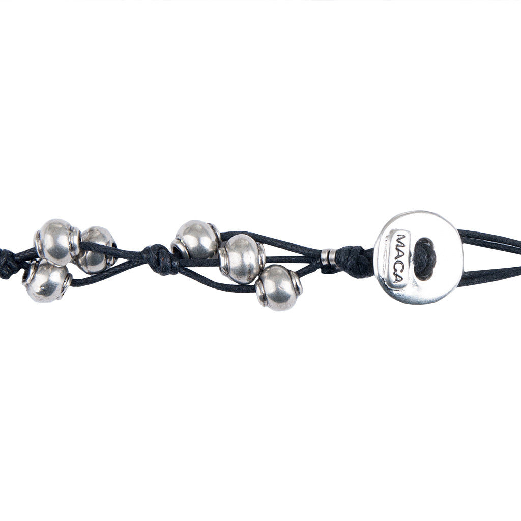 MACA Kitzbühel Halskette K015 silber und schwarz