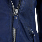 Peuterey Leder Jacke CHARNETTE blau