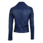 Peuterey Leder Jacke CHARNETTE blau