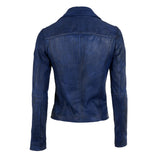 Peuterey Leder Jacke CHARNETTE blau