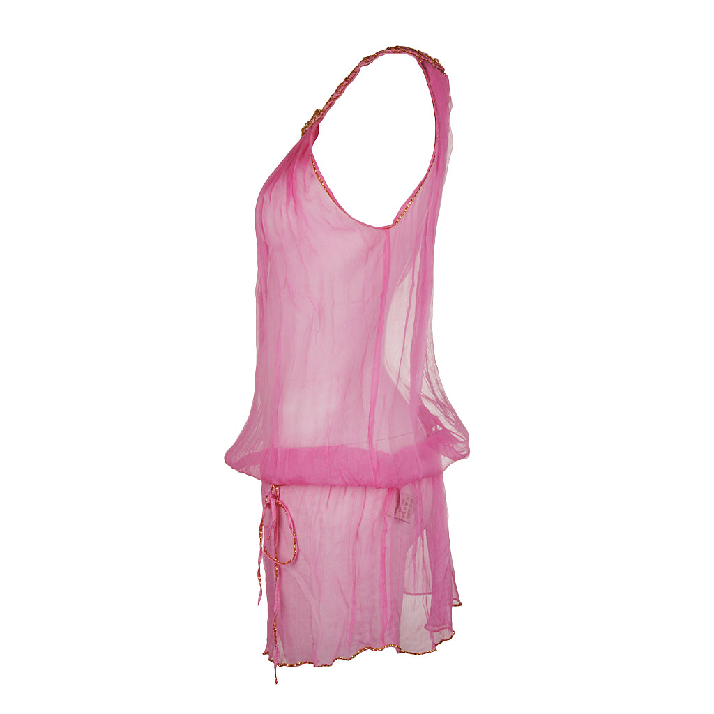 Shivadiva Seiden Top Kleid pink 