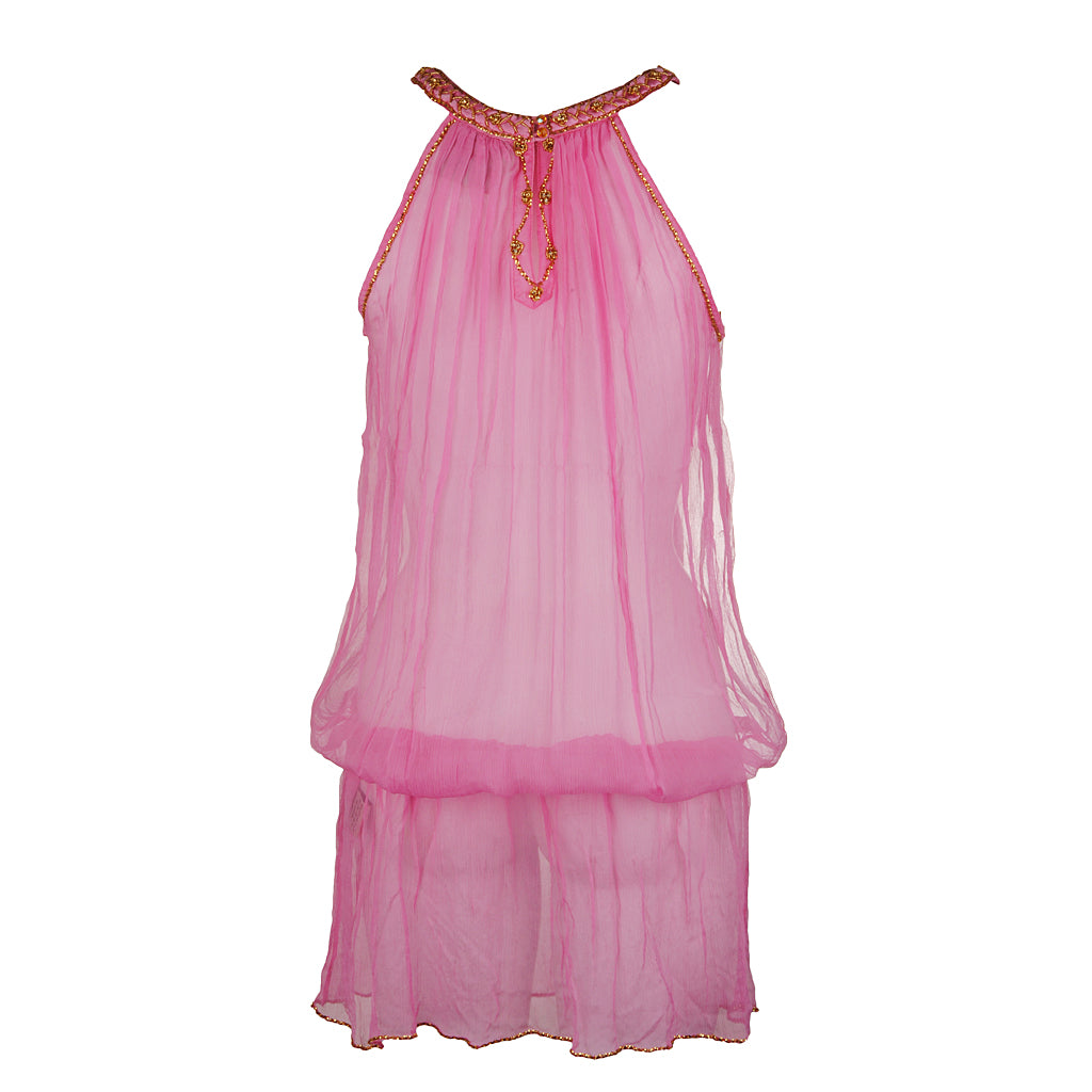 Shivadiva Seiden Top Kleid pink 