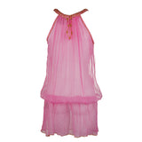 Shivadiva Seiden Top Kleid pink 