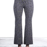 Schella Kann 2 Damen Stretch Schlaghose grau mit Print