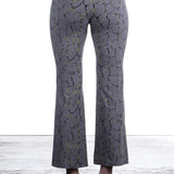 Schella Kann 2 Damen Stretch Schlaghose grau mit Print
