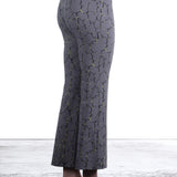 Schella Kann 2 Damen Stretch Schlaghose grau mit Print
