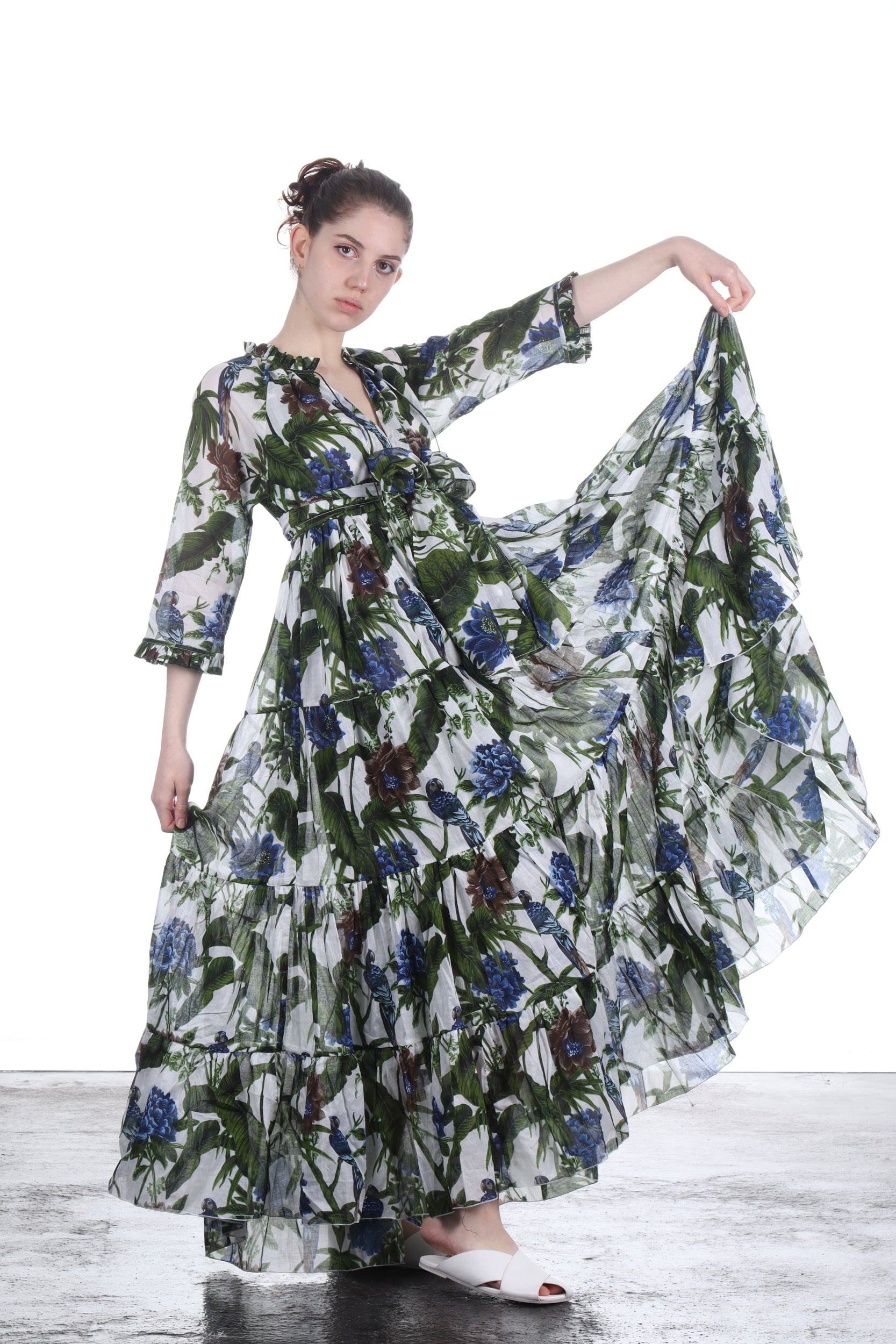 SAMANTHA SUNG Bohemian Blusenkleid EDEN mit Jungle Print