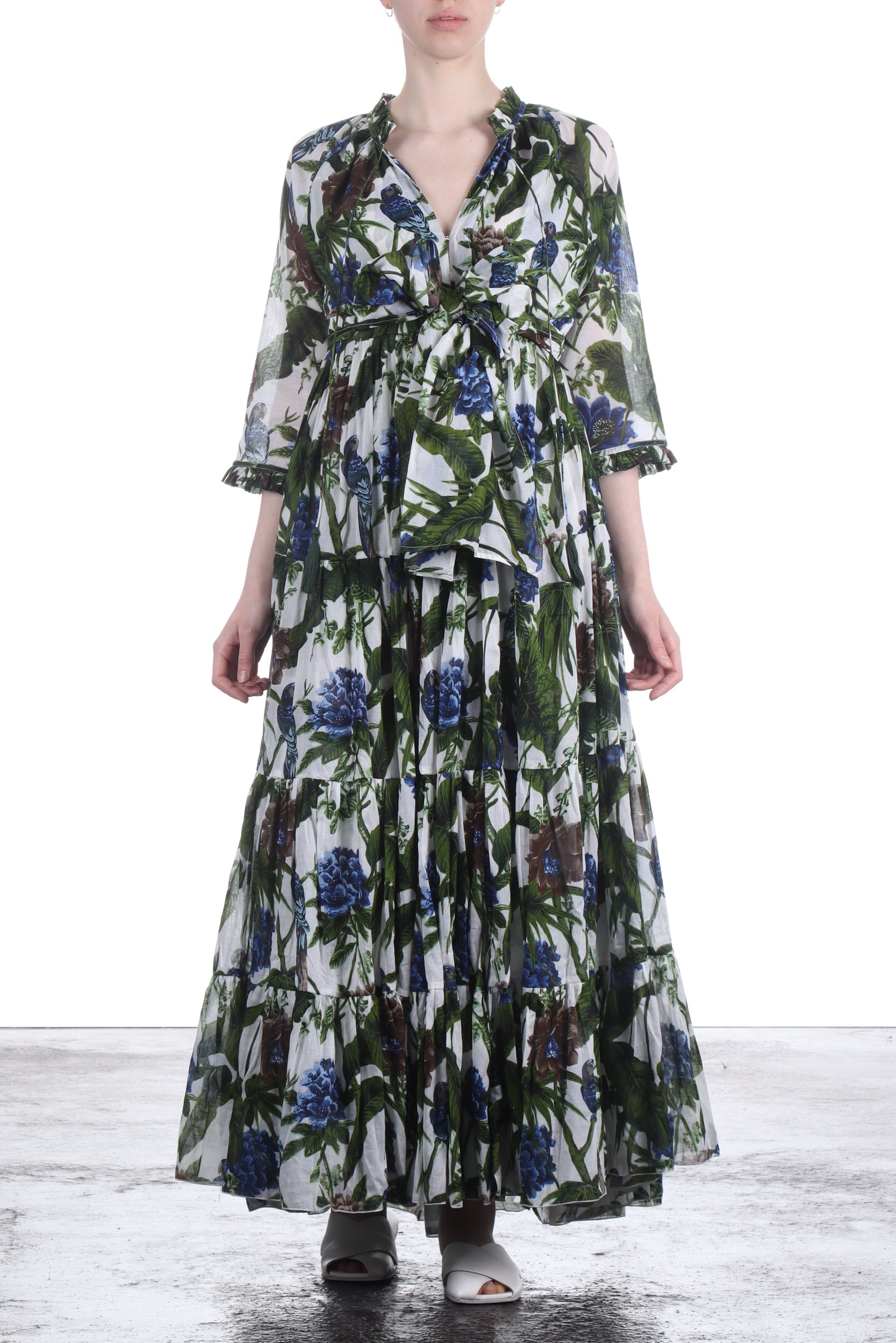 SAMANTHA SUNG Bohemian Blusenkleid EDEN mit Jungle Print