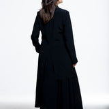 Y's Yohji Yamamoto Damen Longhemd Asymmetrisch schwarz - Rückansicht