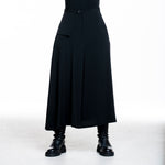Yohji Yamamoto Damen Weite Flare Hose schwarz