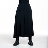 Yohji Yamamoto Damen Weite Flare Hose schwarz