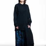 Yohji Yamamoto Damen Kaschmir Pullover Destroyed schwarz