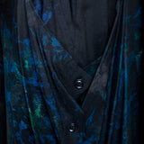 Y's Yohji Yamamoto Damen Culotte Hose Blumen Print schwarz-blau