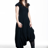 Yohji Yamamoto Damen Ballon Kleid schwarz